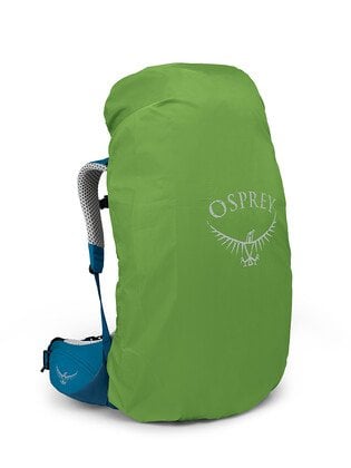 Osprey Atmos AG LT 65 Backpacking Pack 65L in Night Shift/Scoria Blue — angle view 2