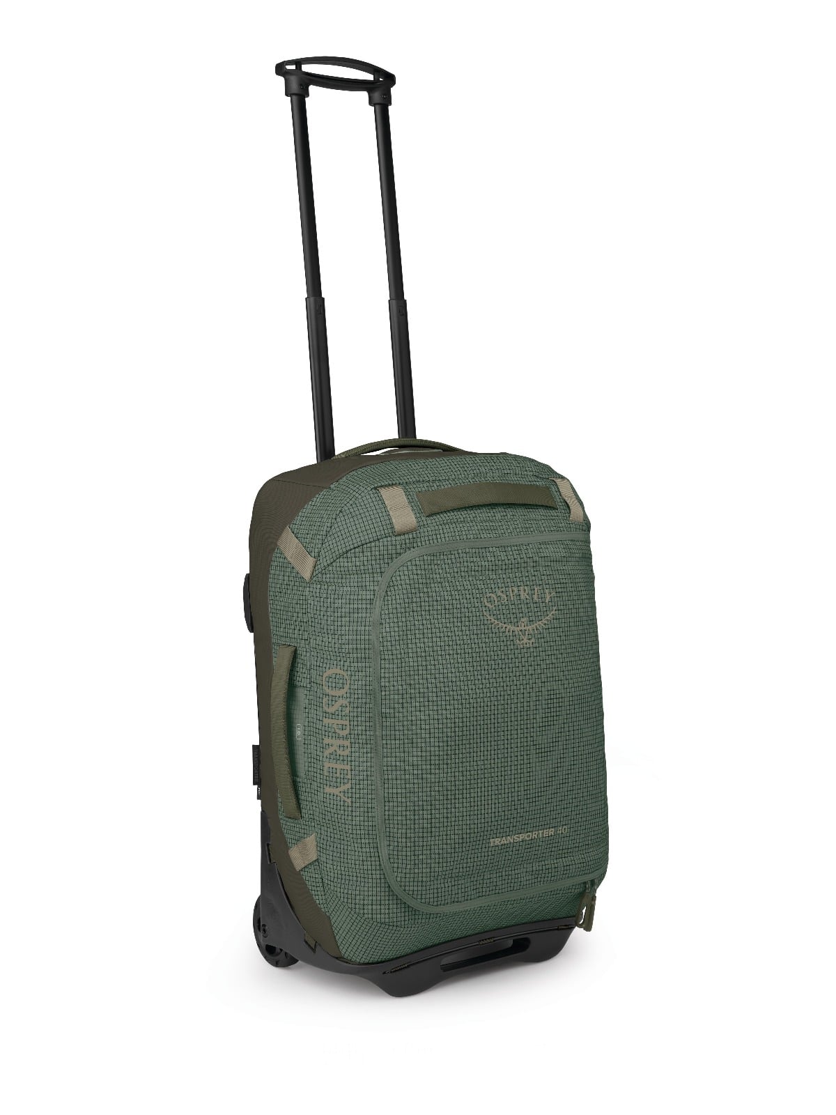 Osprey Transporter Wheeled Duffel 40L in Pine Leaf/Earl Grey — front view