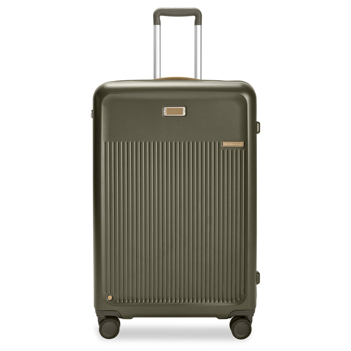 Briggs & Riley Sympatico Large Expandable Spinner in Olive — front view
