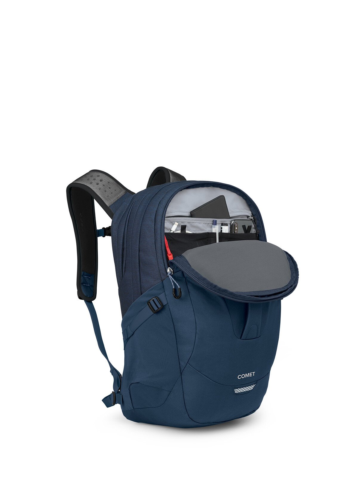 Osprey Comet Backpack 30L in Atlas Blue Heather — angle view 2