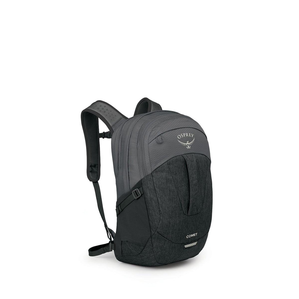 Osprey Comet Backpack 30L in Phantom Grey Heather — front view # color_Phantom Grey Heather