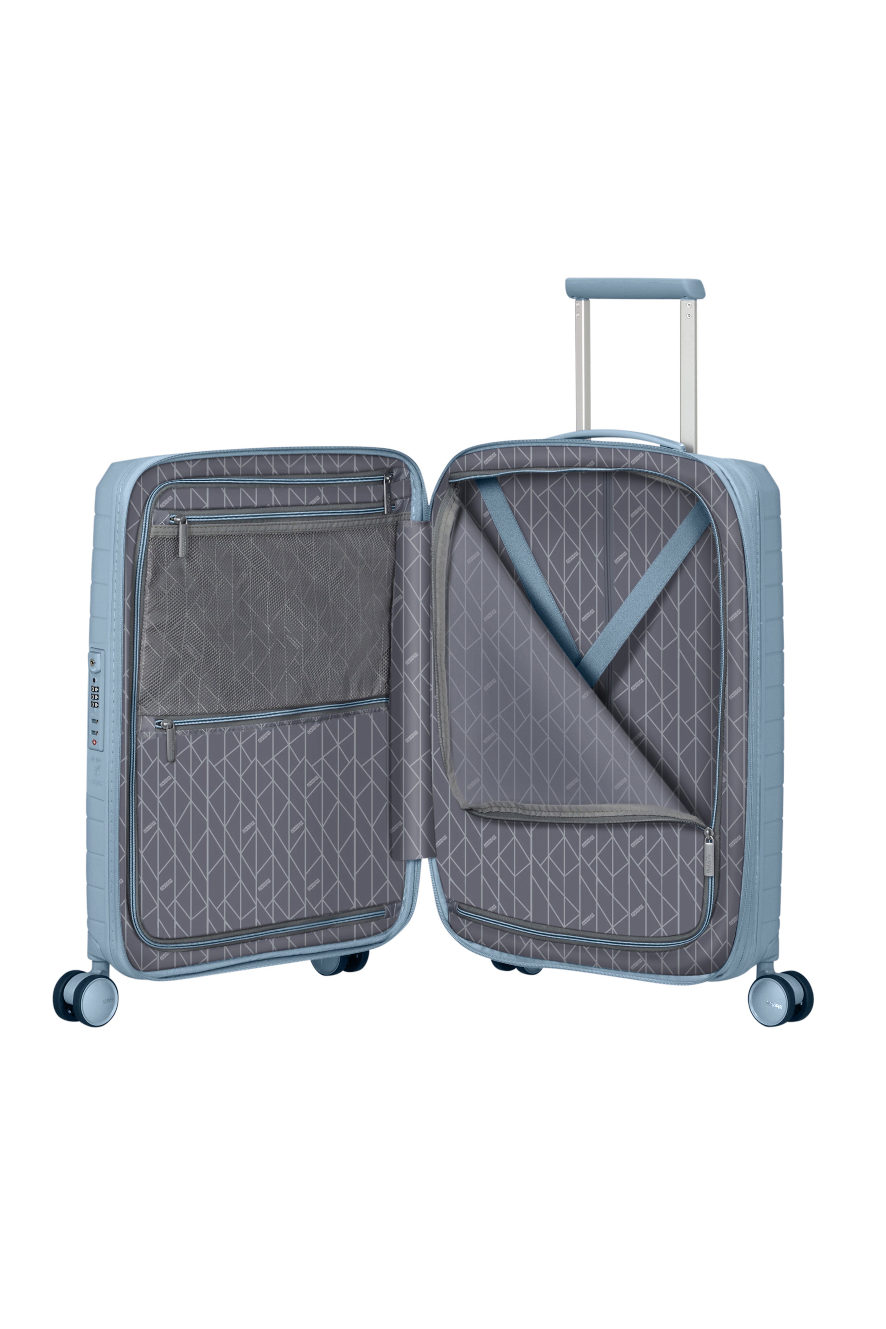 American Tourister FastForward Expandable Carry-On Spinner (20-inch) - STEEL BLUE