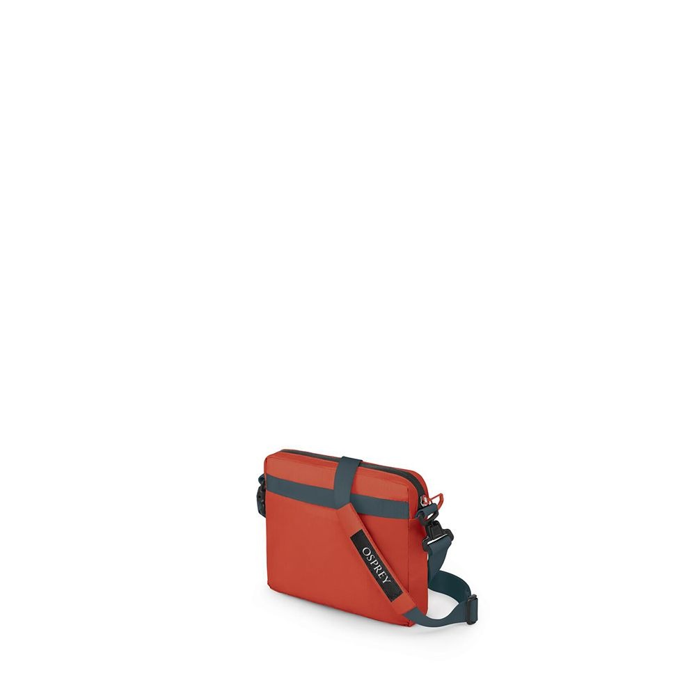 Osprey Ultralight Shoulder Satchel in Mars Orange — detail view