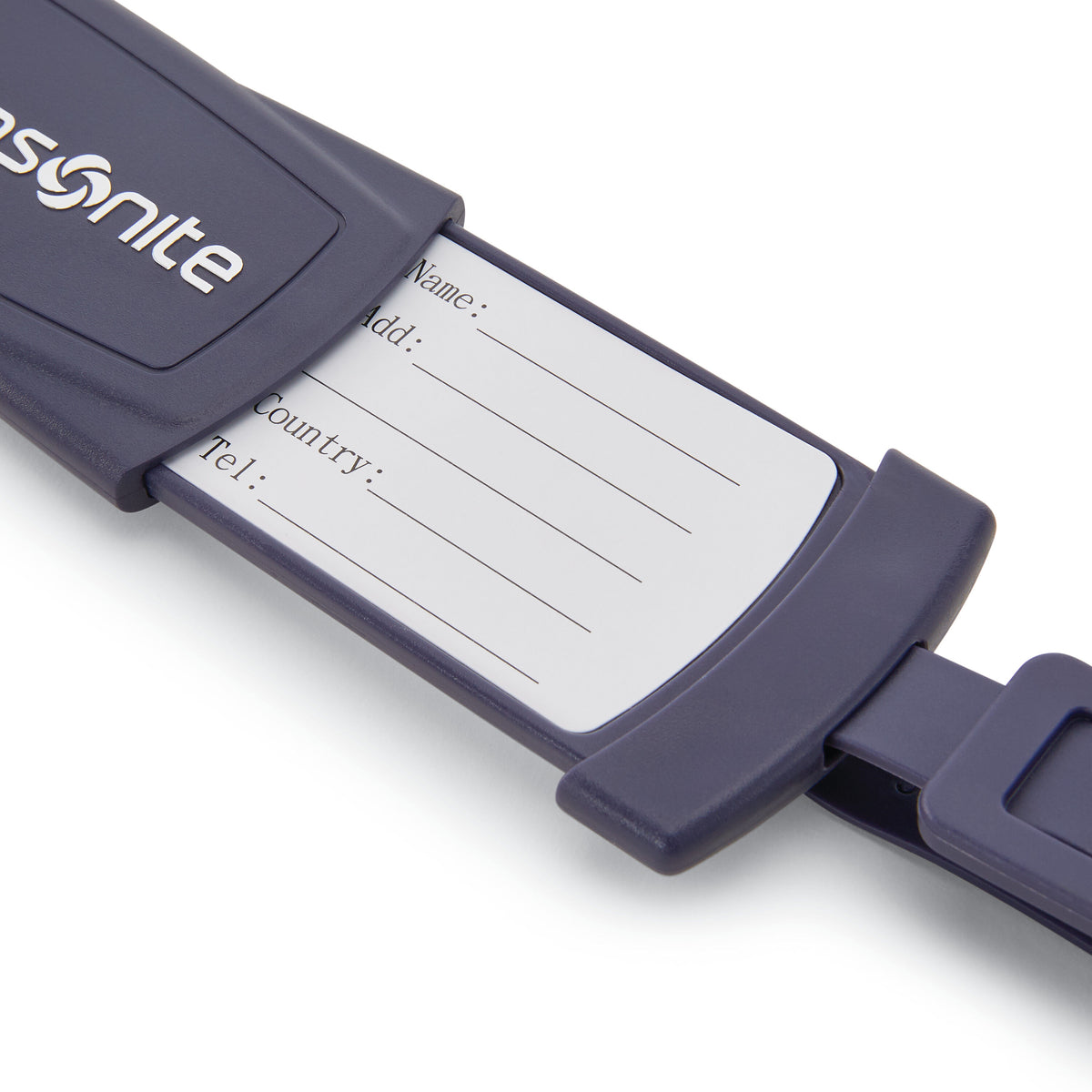 Samsonite Security ID Luggage Tag (Set of 2) in Evening Blue — detail view