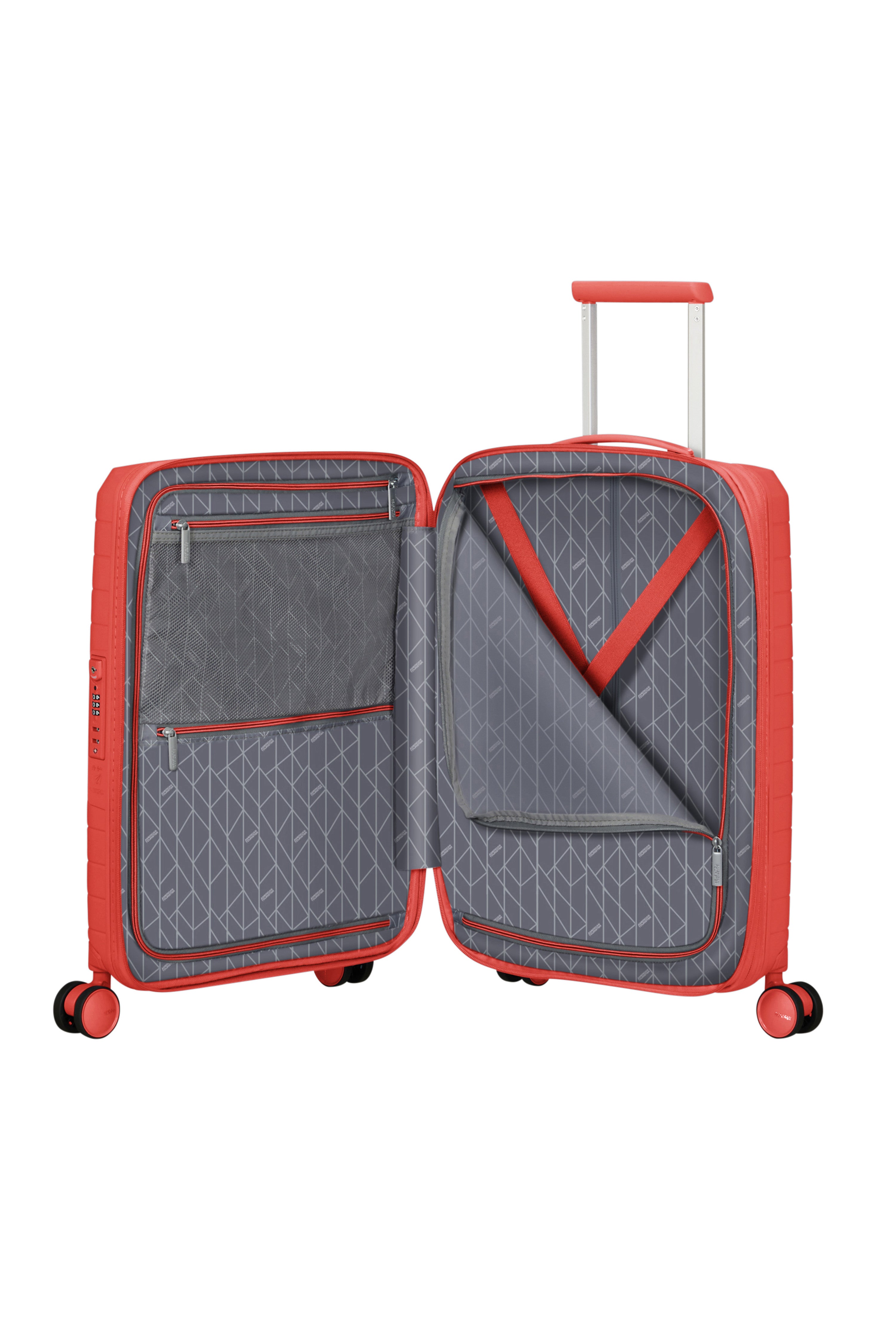 American Tourister FastForward Expandable Carry-On Spinner (20-inch) - SUNSET CORAL