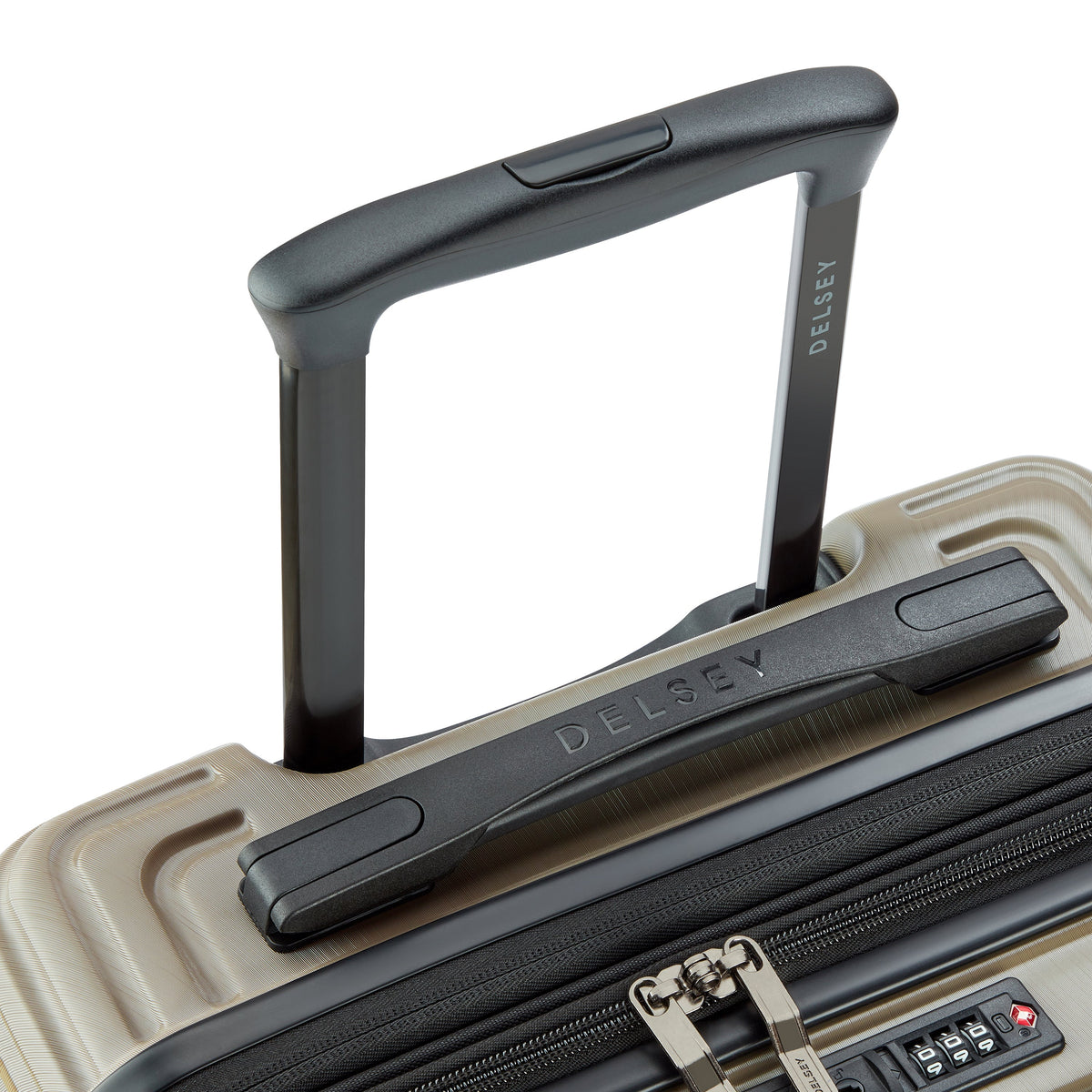 Delsey Cosmique Carry-On Plus Expandable Spinner in Beige — detail view 4