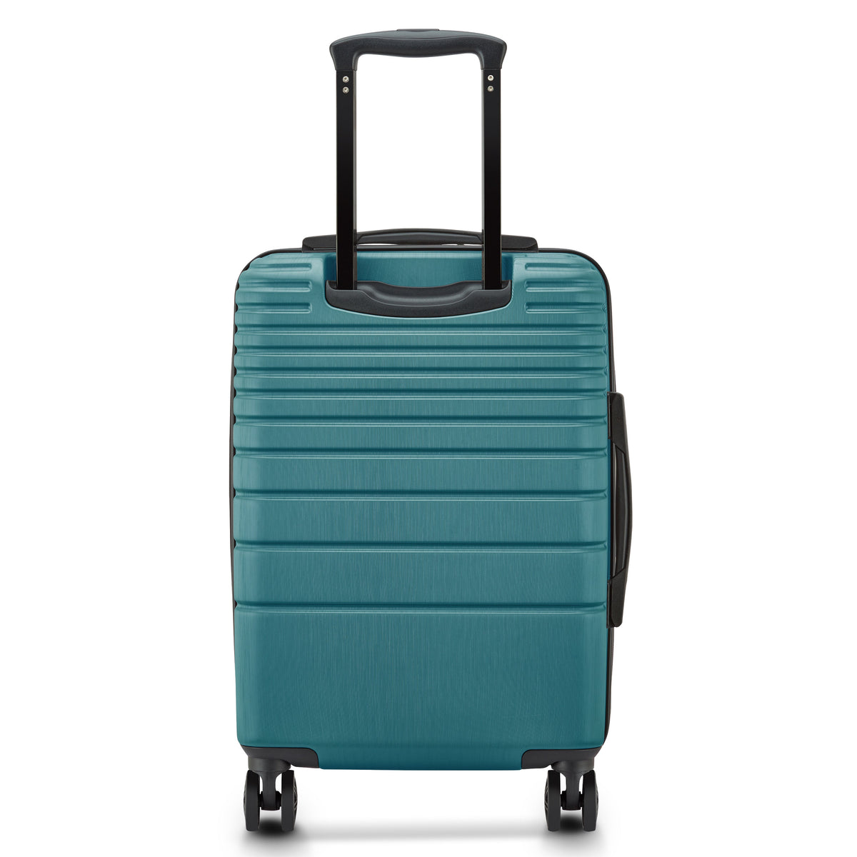 Delsey Cosmique Carry-On Plus Expandable Spinner in Dark Teal — back view