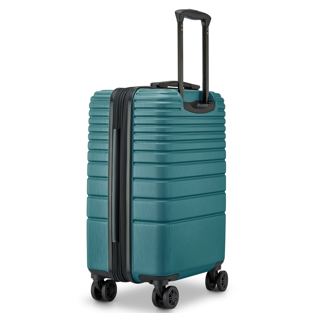 Delsey Cosmique Carry-On Plus Expandable Spinner in Dark Teal — angle view 6