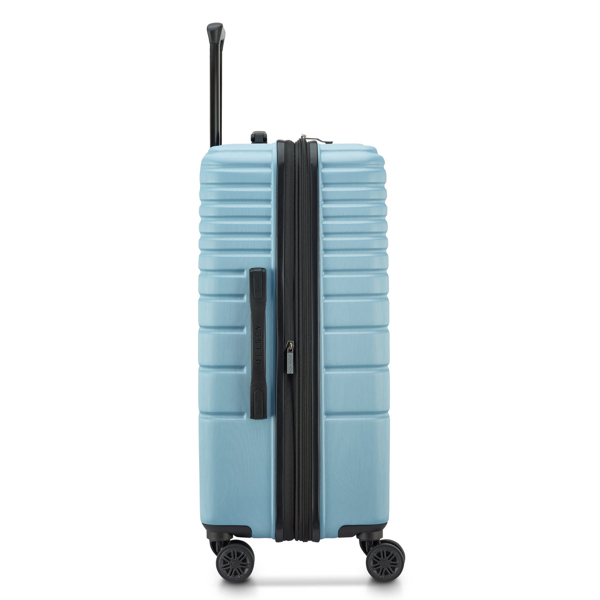 Delsey Cosmique Medium Expandable Spinner in Light Blue — angle view 4