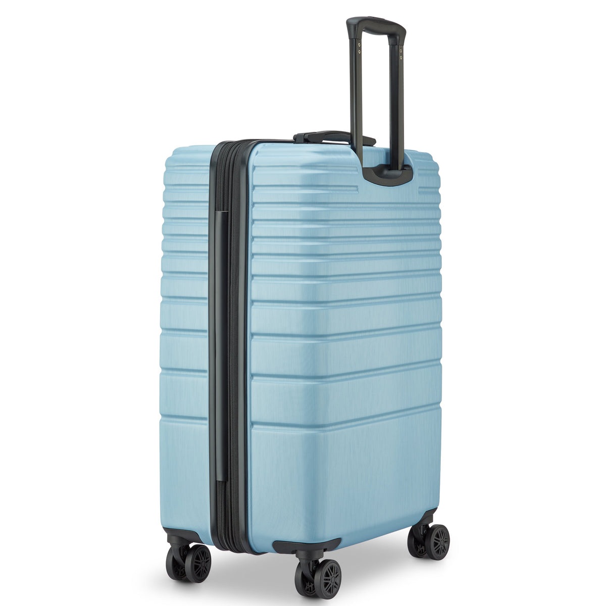 Delsey Cosmique Medium Expandable Spinner in Light Blue — angle view 6