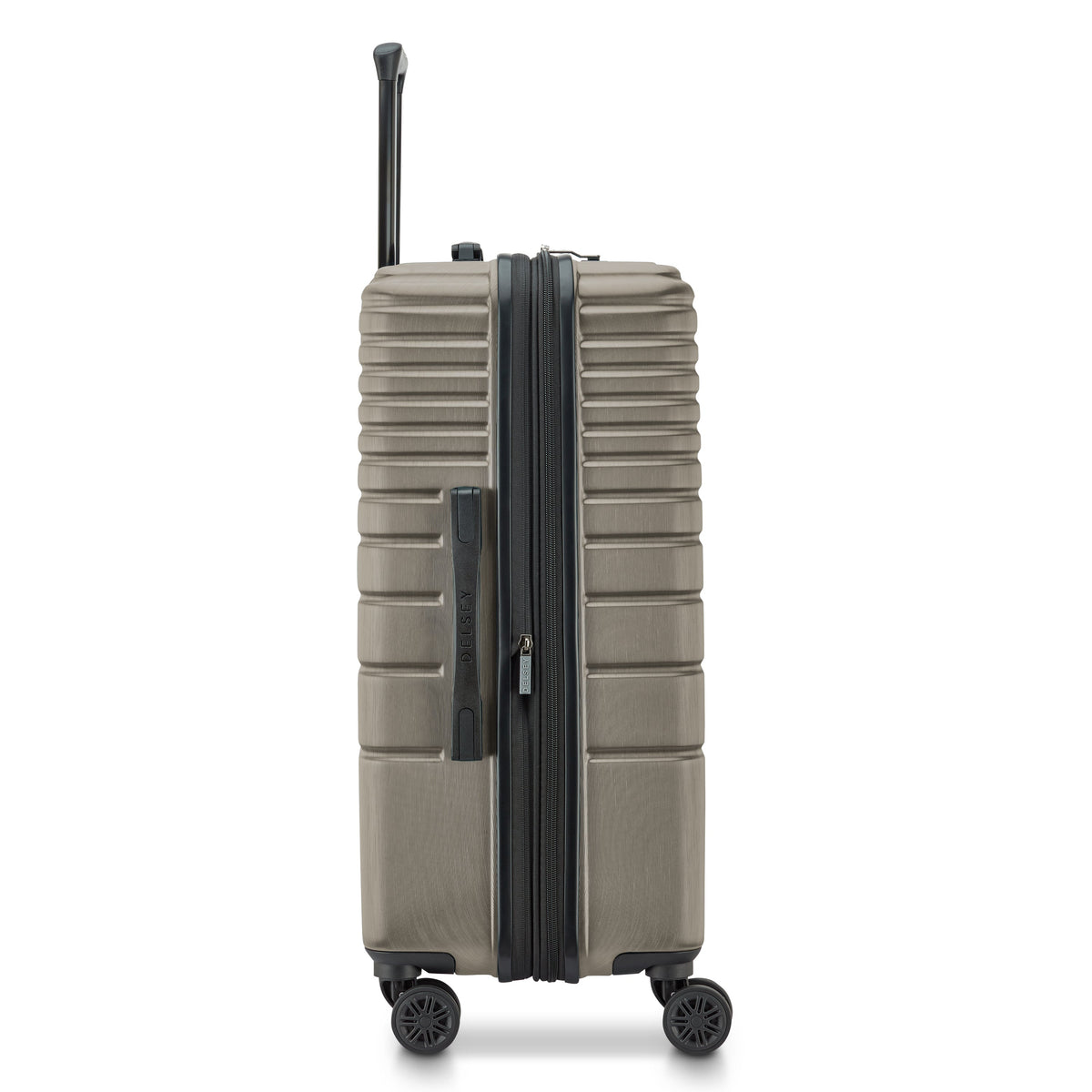 Delsey Cosmique Medium Expandable Spinner in Beige — angle view 4