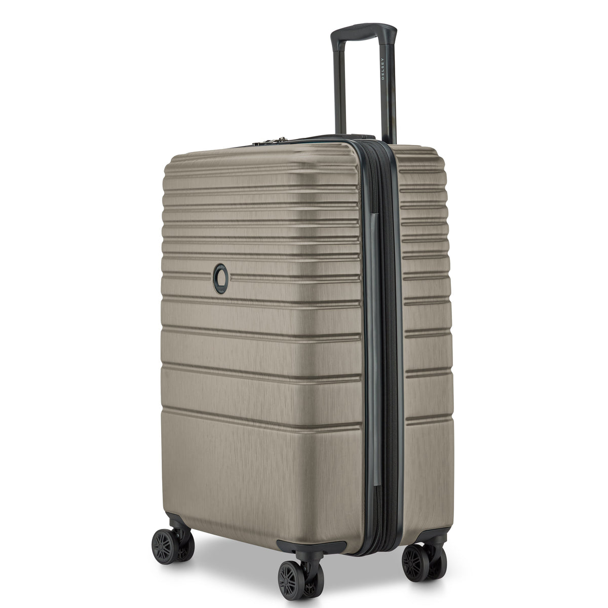 Delsey Cosmique Medium Expandable Spinner in Beige — angle view 5