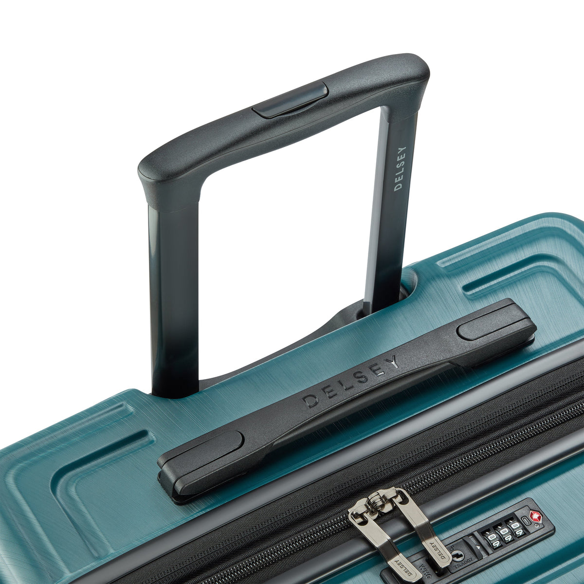 Delsey Cosmique Medium Expandable Spinner in Dark Teal — detail view 4