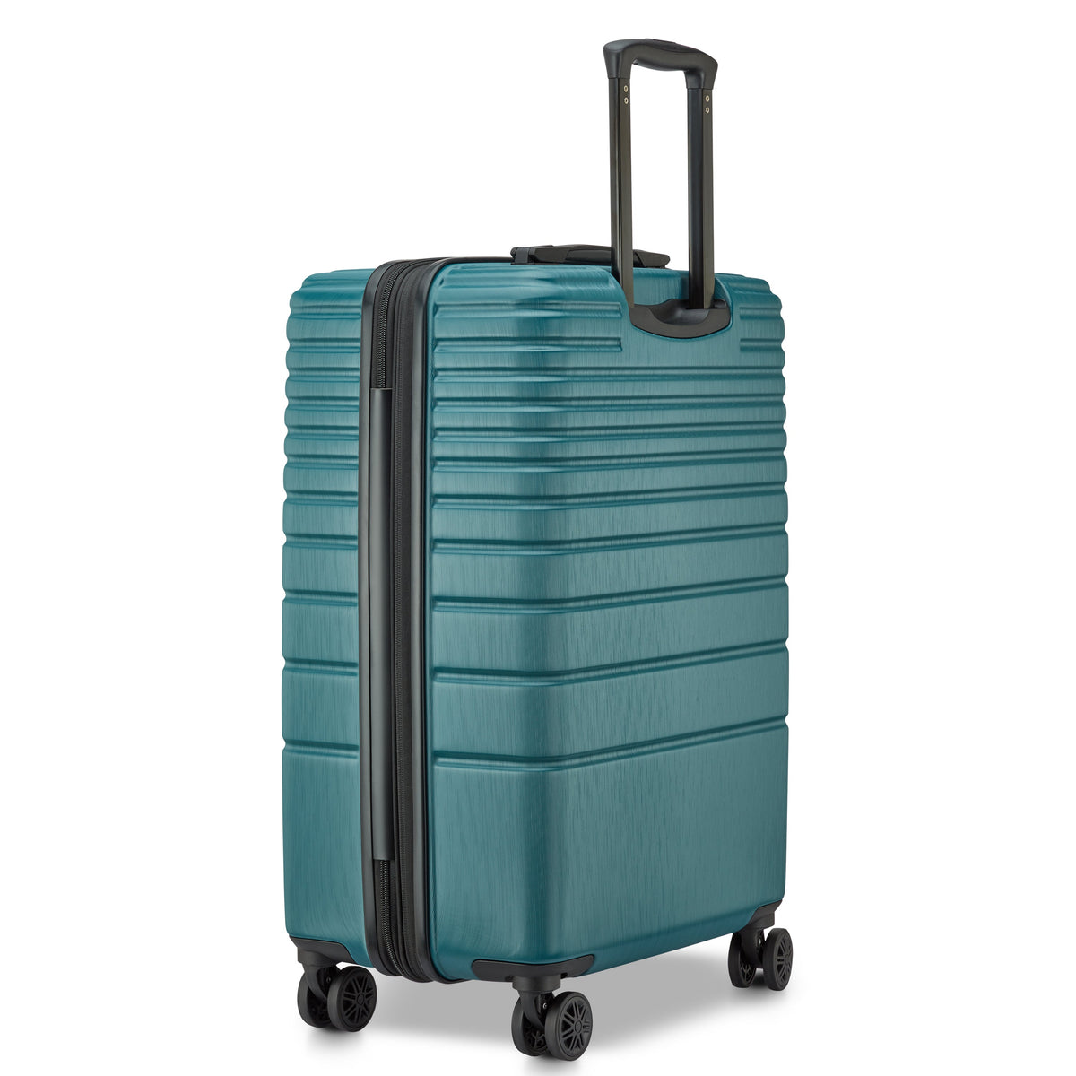 Delsey Cosmique Medium Expandable Spinner in Dark Teal — angle view 6