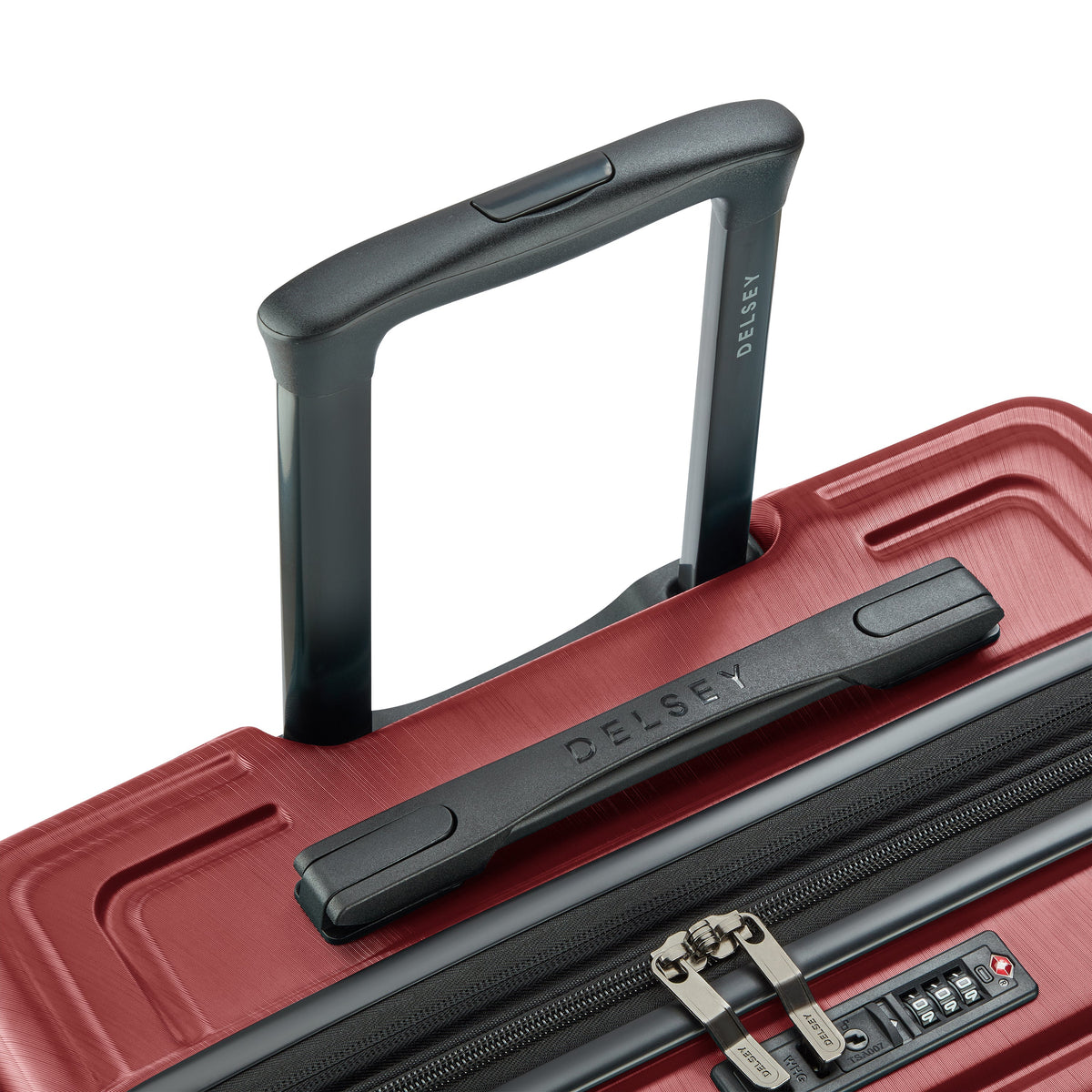 Delsey Cosmique Medium Expandable Spinner in Syrah Red — detail view 4