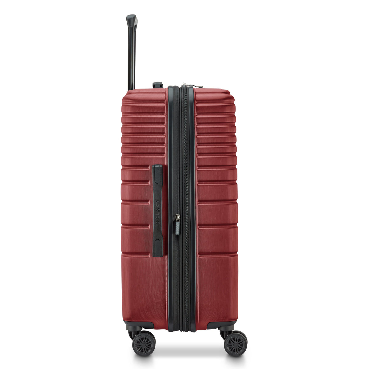 Delsey Cosmique Medium Expandable Spinner in Syrah Red — angle view 4