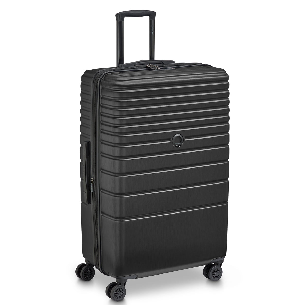 Delsey Cosmique Large Expandable Spinner in Black — angle view 2