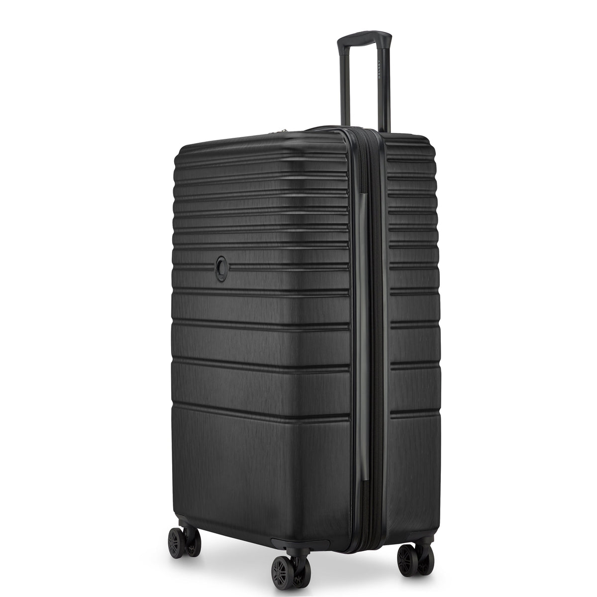 Delsey Cosmique Large Expandable Spinner in Black — angle view 5