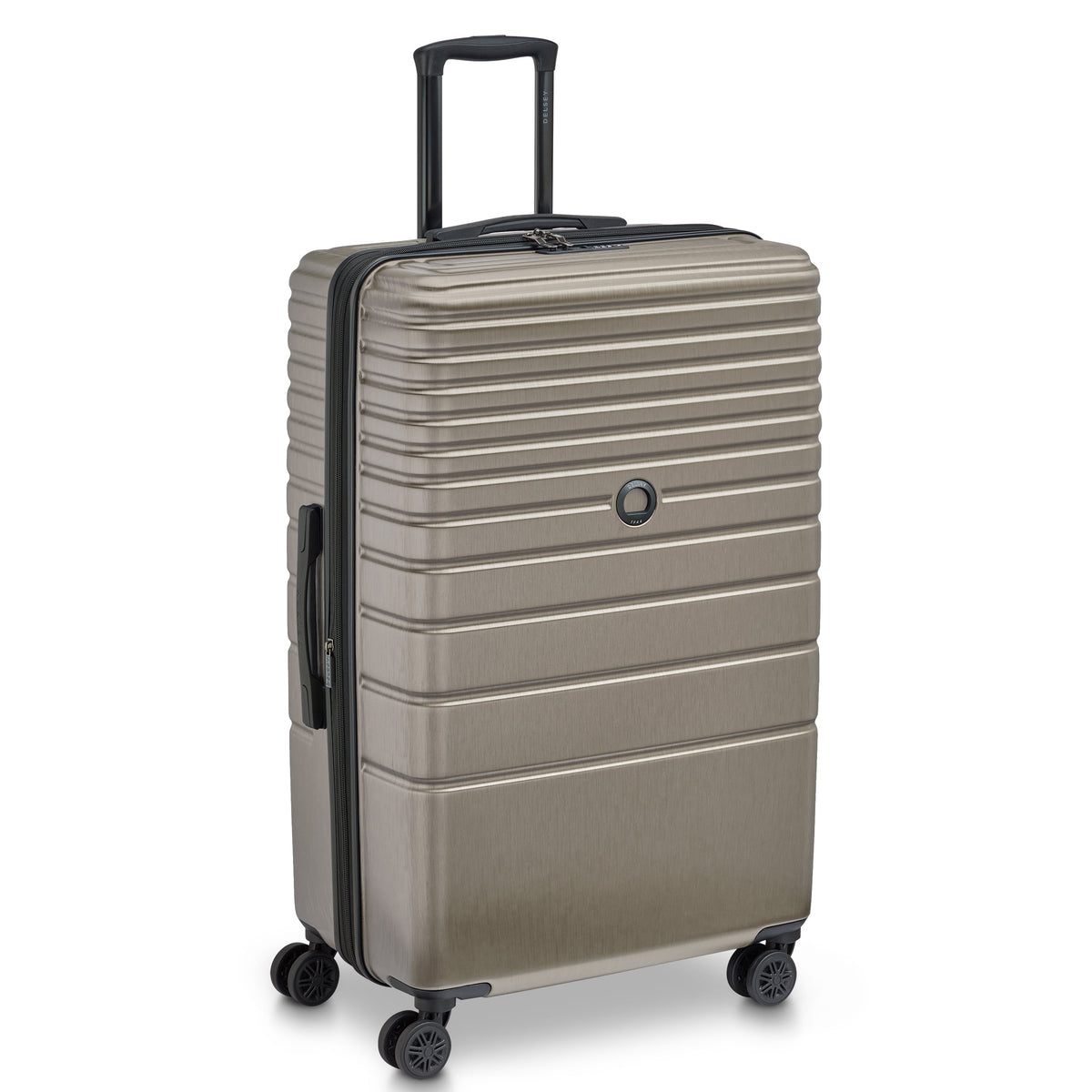 Delsey Cosmique Large Expandable Spinner in Beige — angle view 2