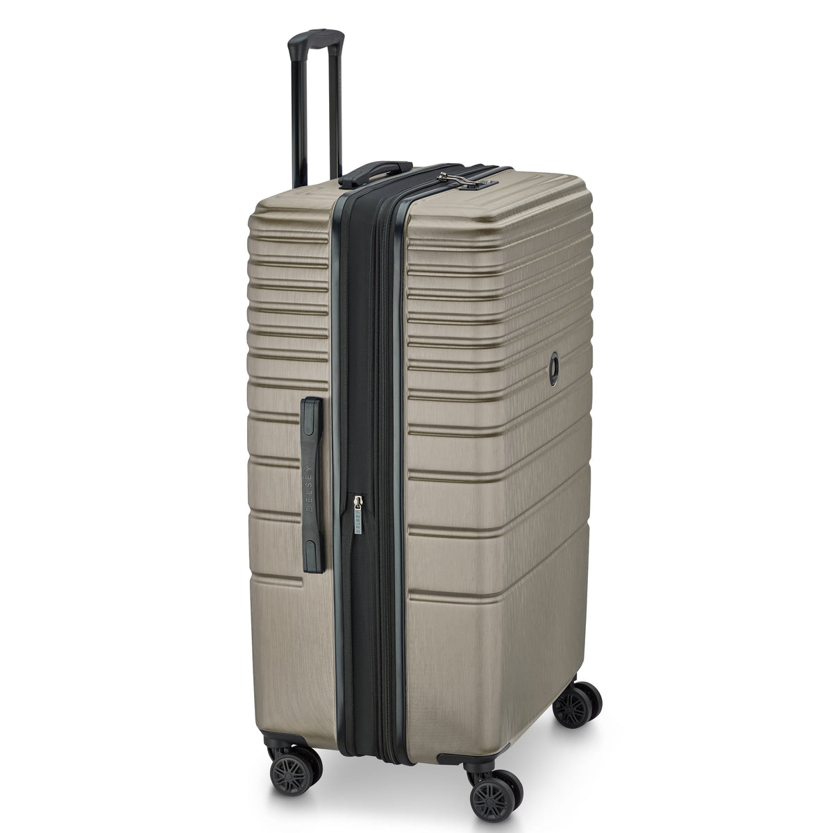 Delsey Cosmique Large Expandable Spinner in Beige — angle view 3