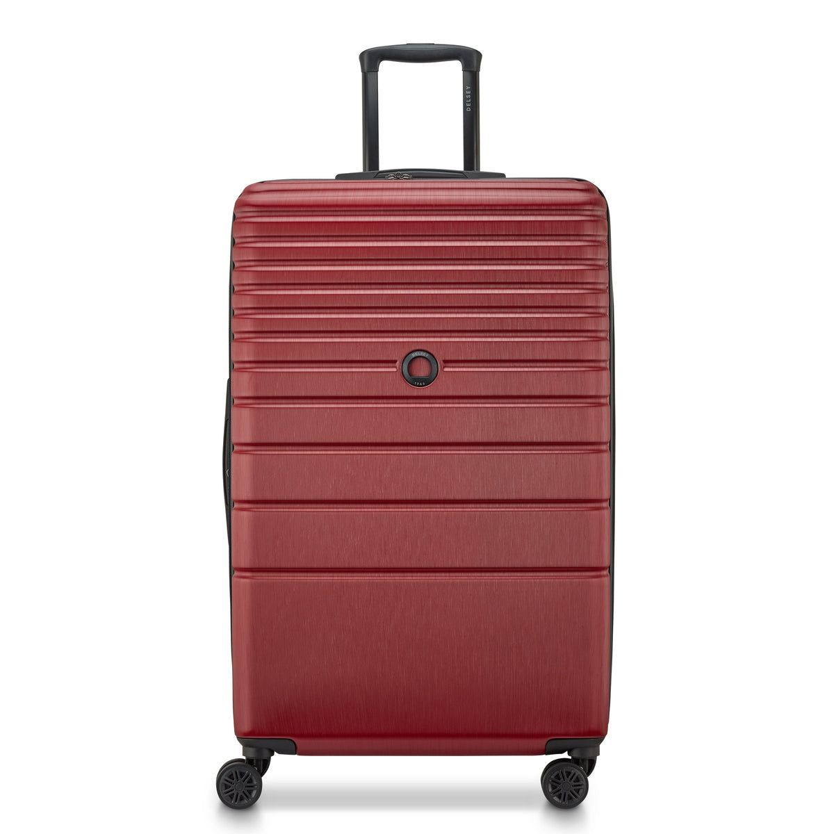 Delsey Cosmique Large Expandable Spinner in Syrah Red — front view