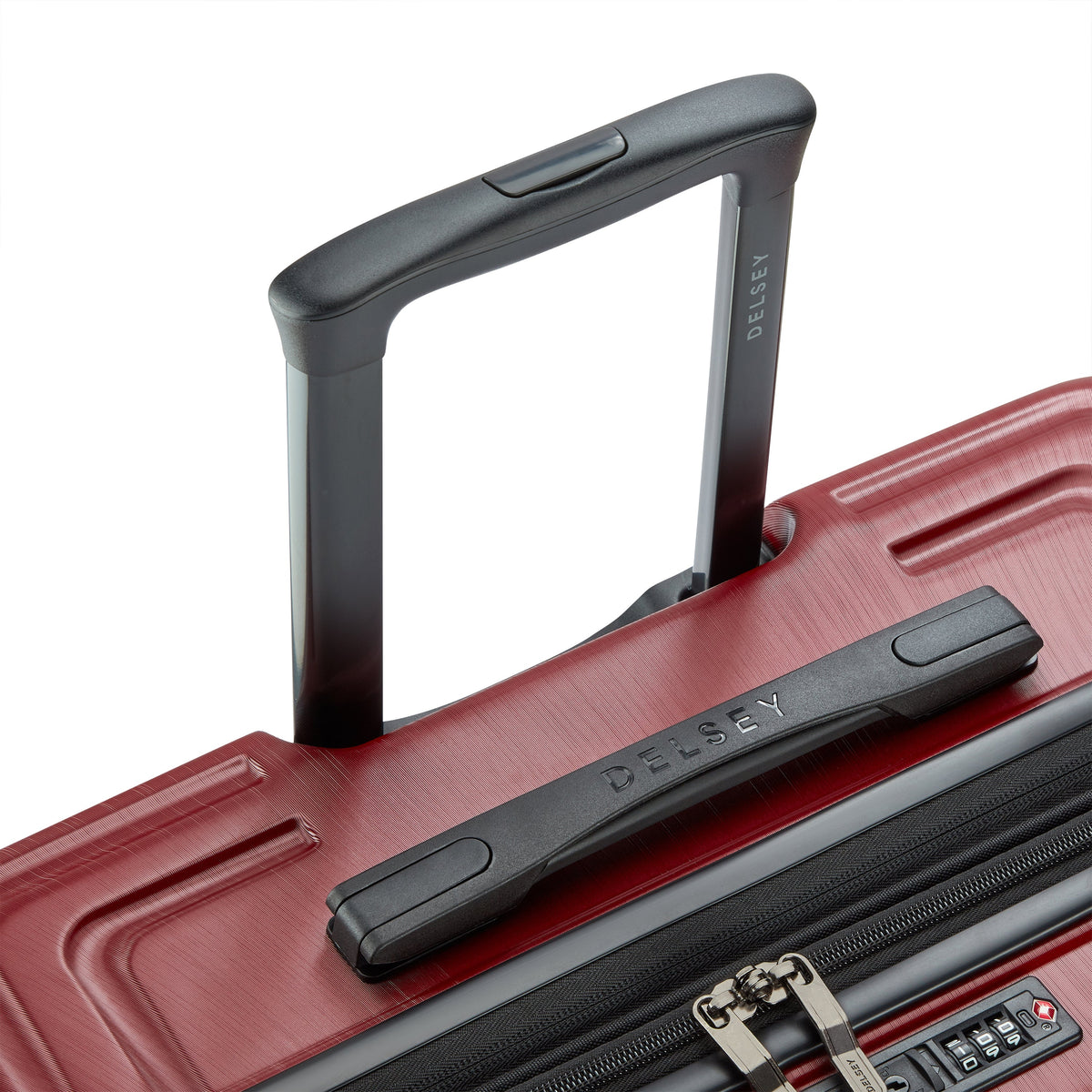 Delsey Cosmique Large Expandable Spinner in Syrah Red — detail view 4