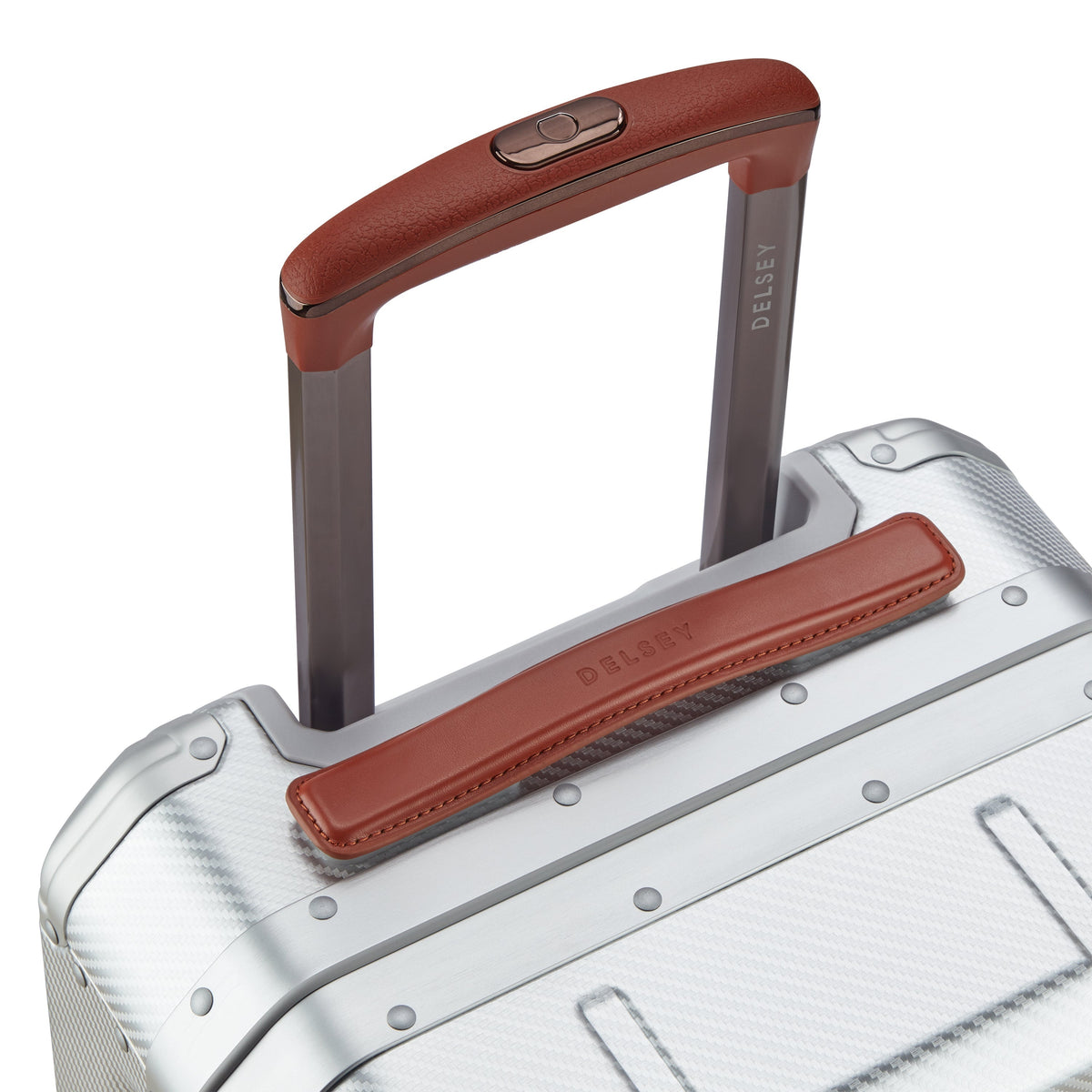 Delsey Alu'r Aluminum Carry-On Spinner in Silver — detail view 2 # color_Silver