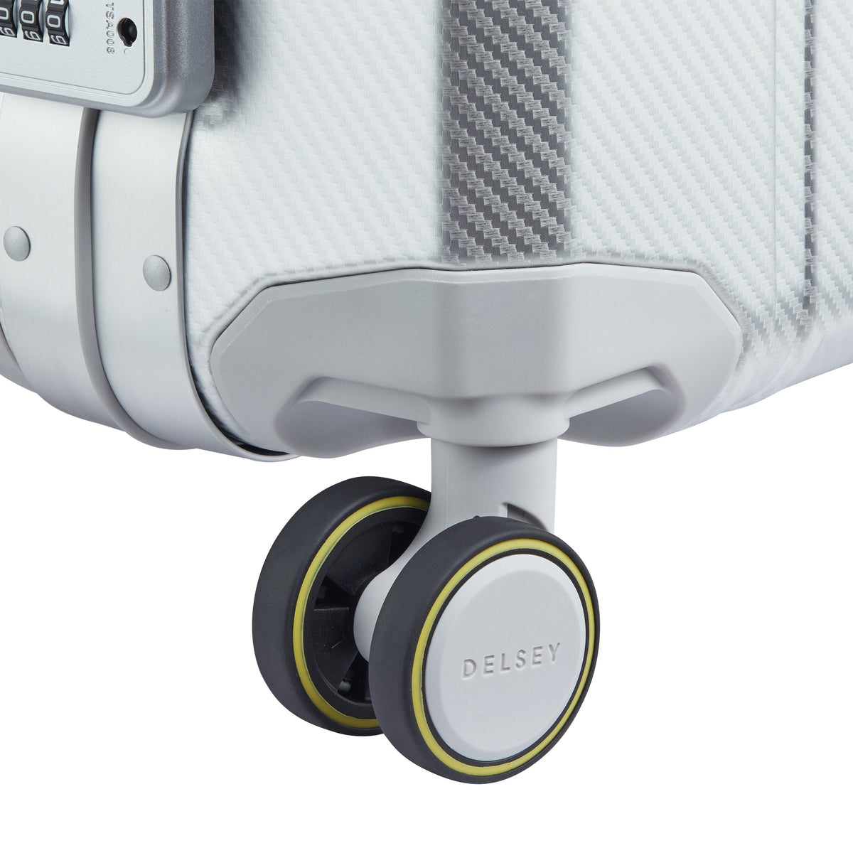 Delsey Alu'r Aluminum Carry-On Spinner in Silver — detail view 5 # color_Silver
