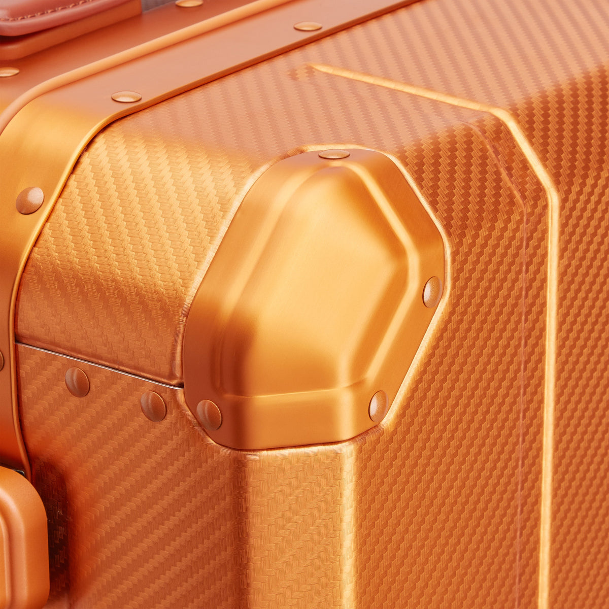 Delsey Alu'r Aluminum Carry-On Spinner in Orange — detail view 6 # color_Orange