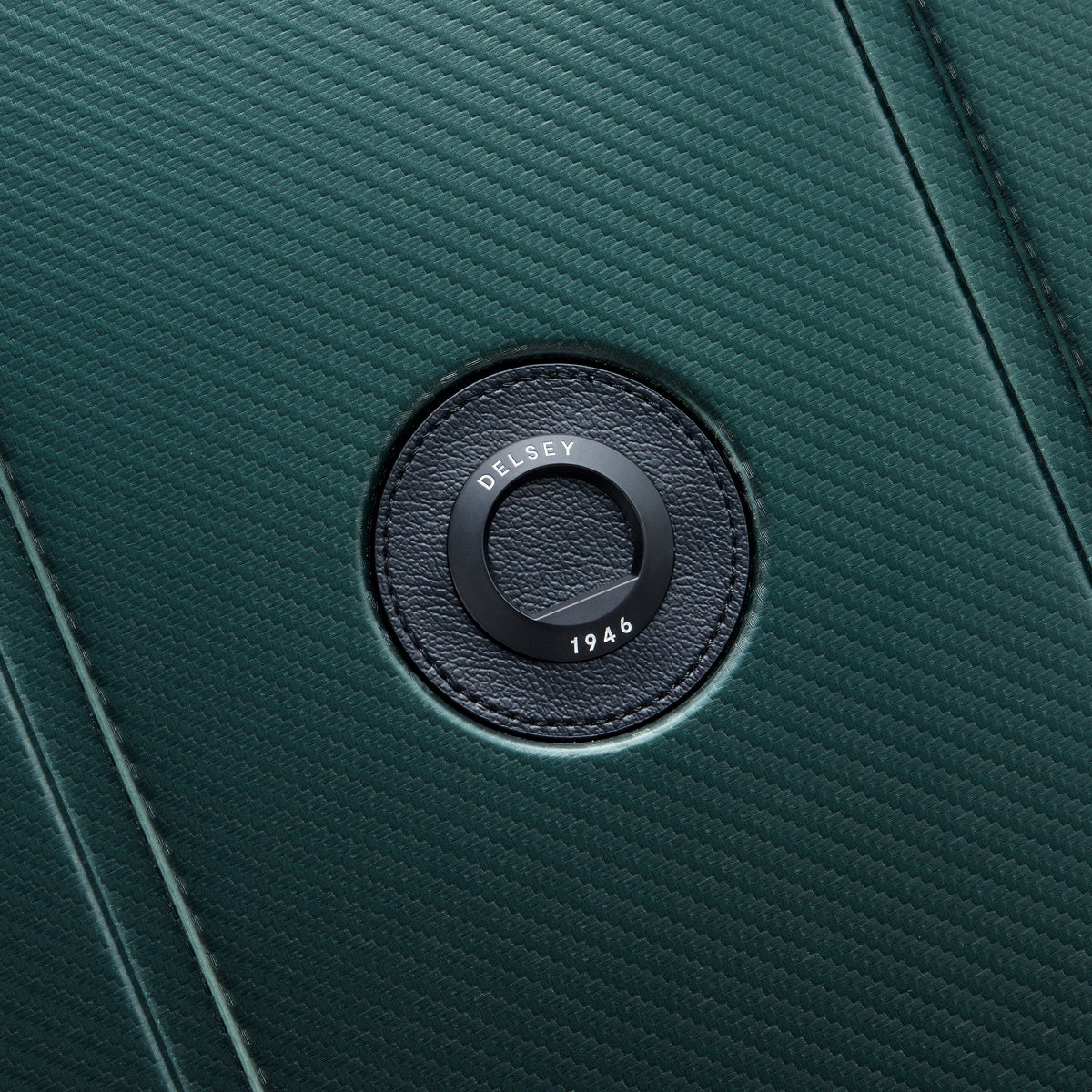 Delsey Alu'r Aluminum Large Spinner Upright in Green — detail view # color_Green