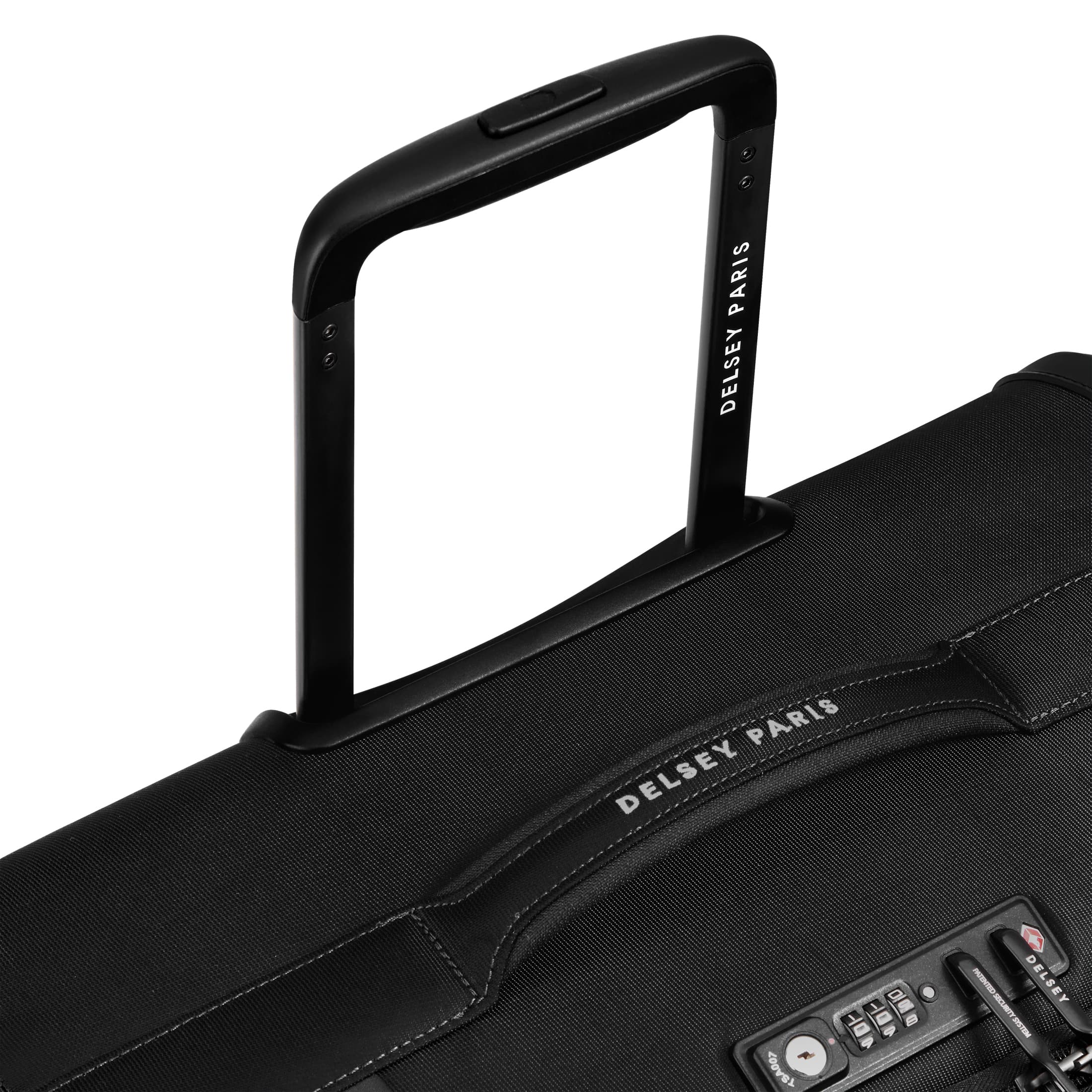 Delsey Brochant 3.0 Medium Expandable Spinner in Black — detail view # color_Black