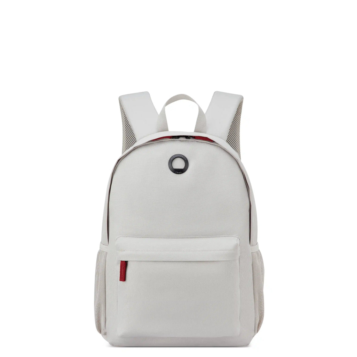 Delsey BTS Dylan Laptop Backpack in Pearl Grey — front view # color_Pearl Grey
