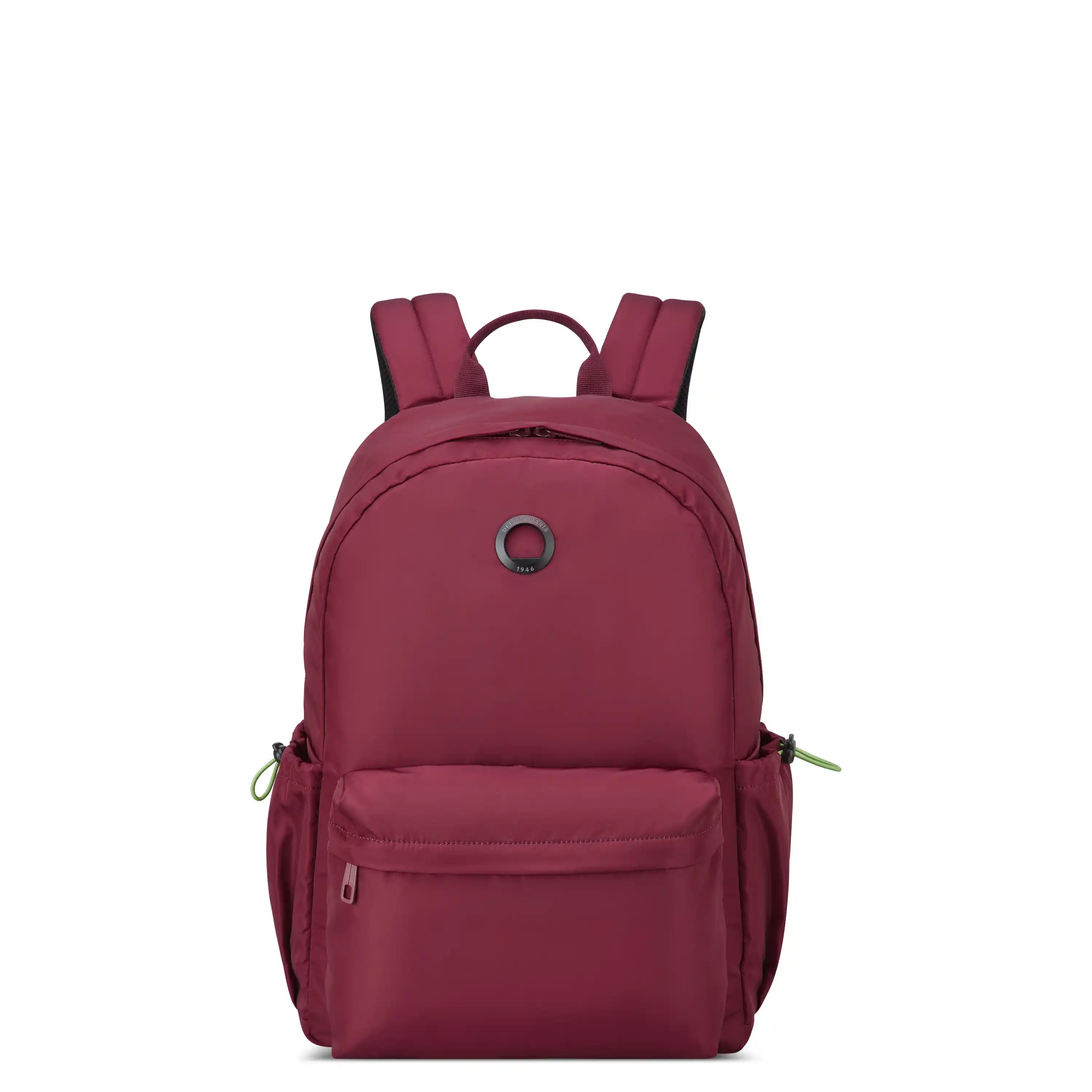 Delsey BTS Jenny Laptop Backpack in Red — front view # color_Red