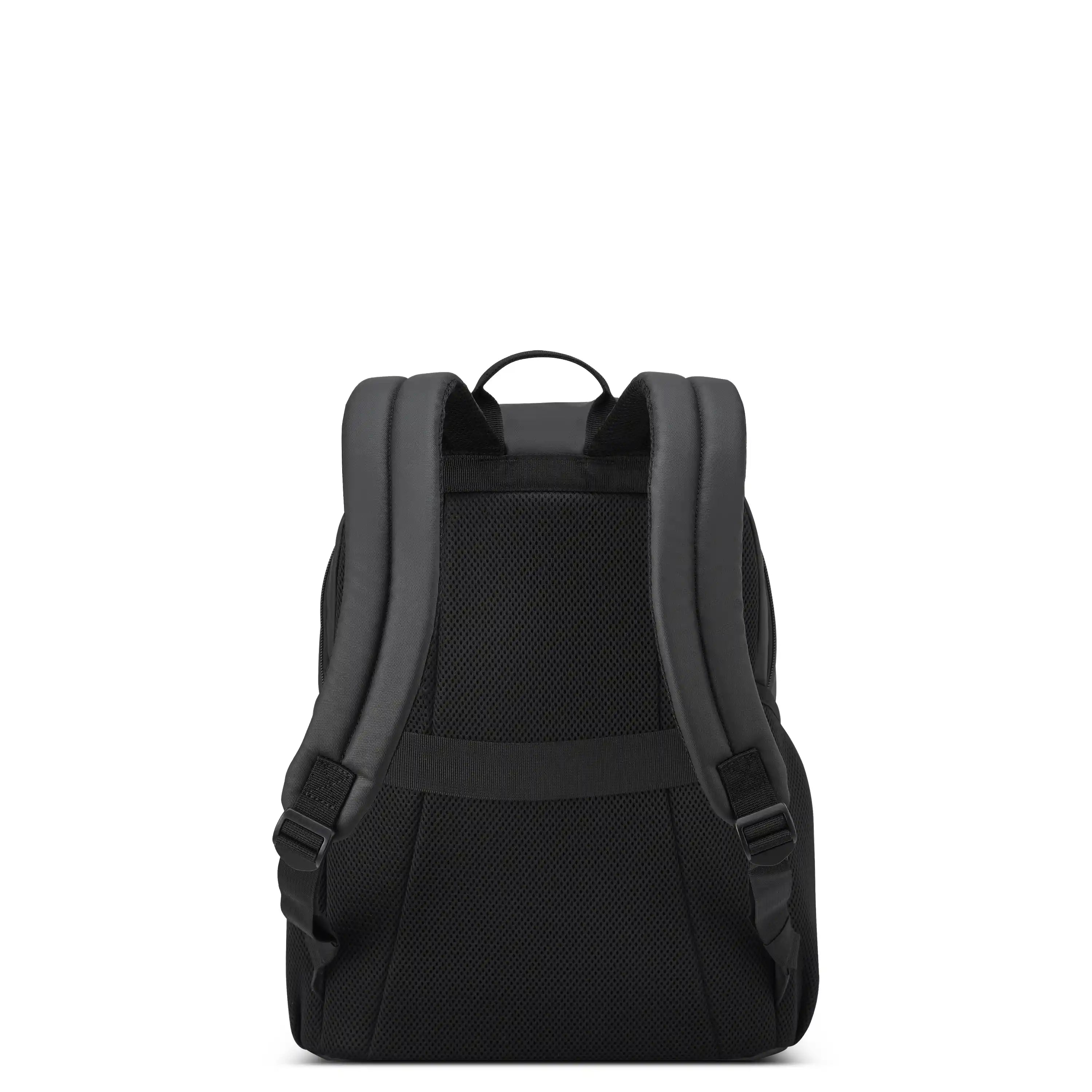 Delsey BTS Bedford Laptop Backpack in Black — back view # color_Black