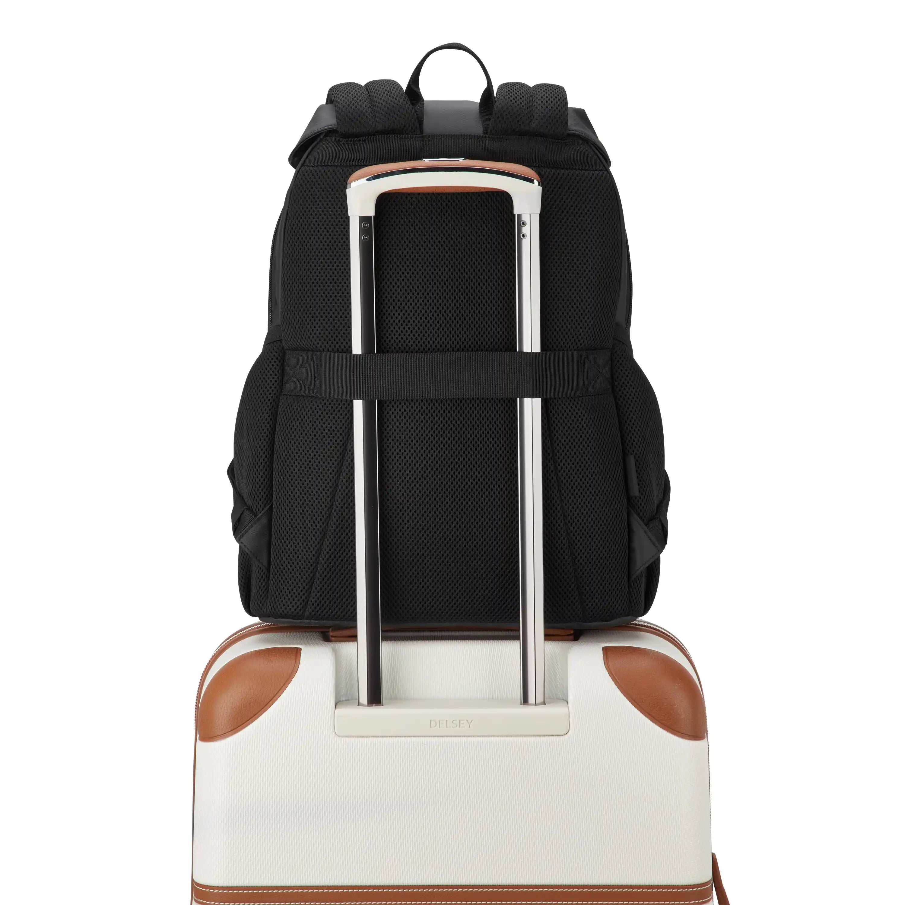 Delsey BTS Bedford Laptop Backpack in Black — detail view 3 # color_Black