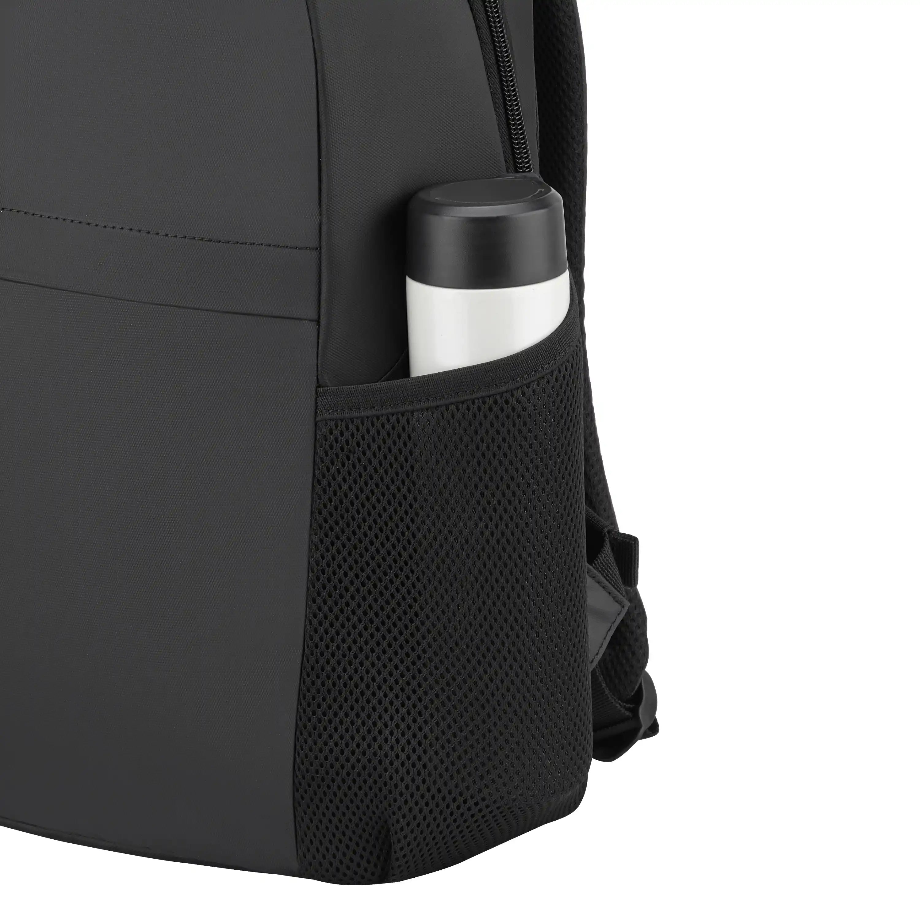 Delsey BTS Bedford Laptop Backpack in Black — angle view 3 # color_Black