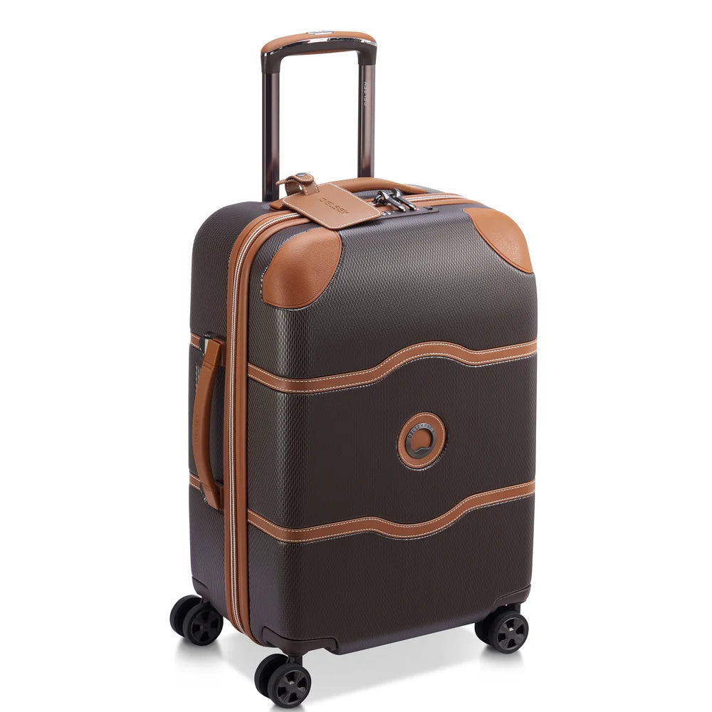 Delsey Chatelet Air 2.0 23-Inch Carry-On Spinner in Brown — angle view 2