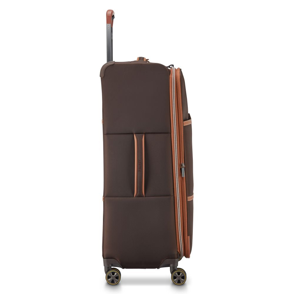 Delsey Chatelet Air 2.0 Softside Large Expandable Spinner in Brown — side view