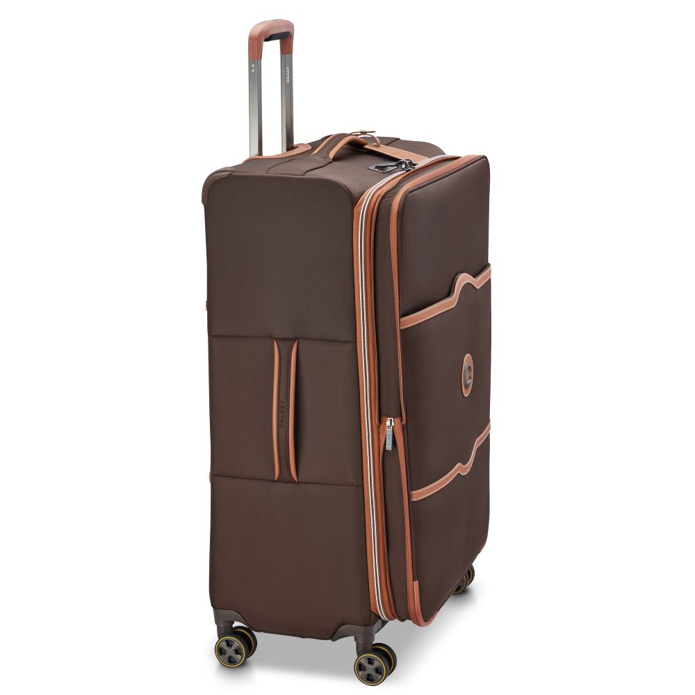Delsey Chatelet Air 2.0 Softside Large Expandable Spinner in Brown — angle view 3