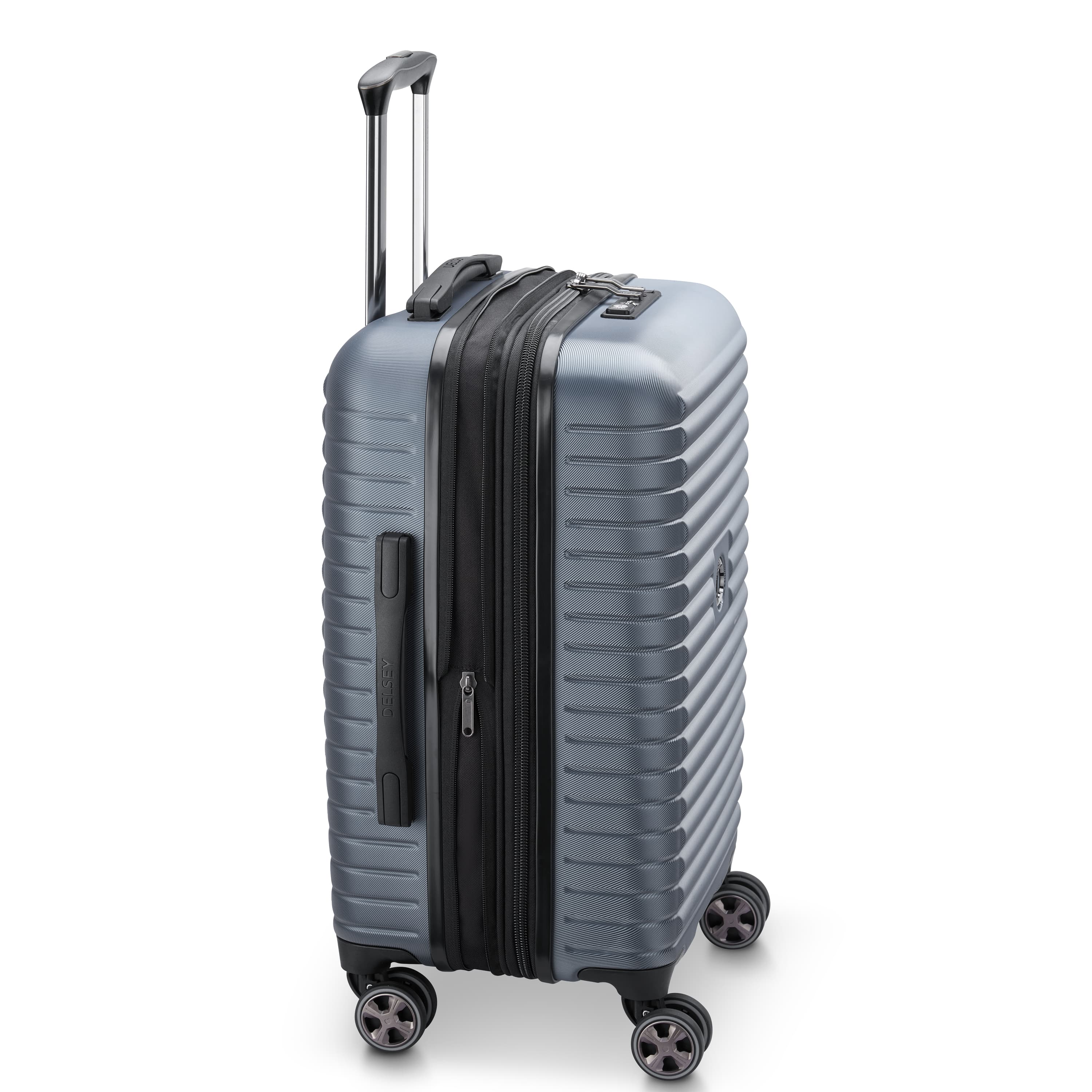 Delsey Cruise 3.0 Carry-On Plus Expandable Spinner in Graphite — angle view 3 # color_Graphite