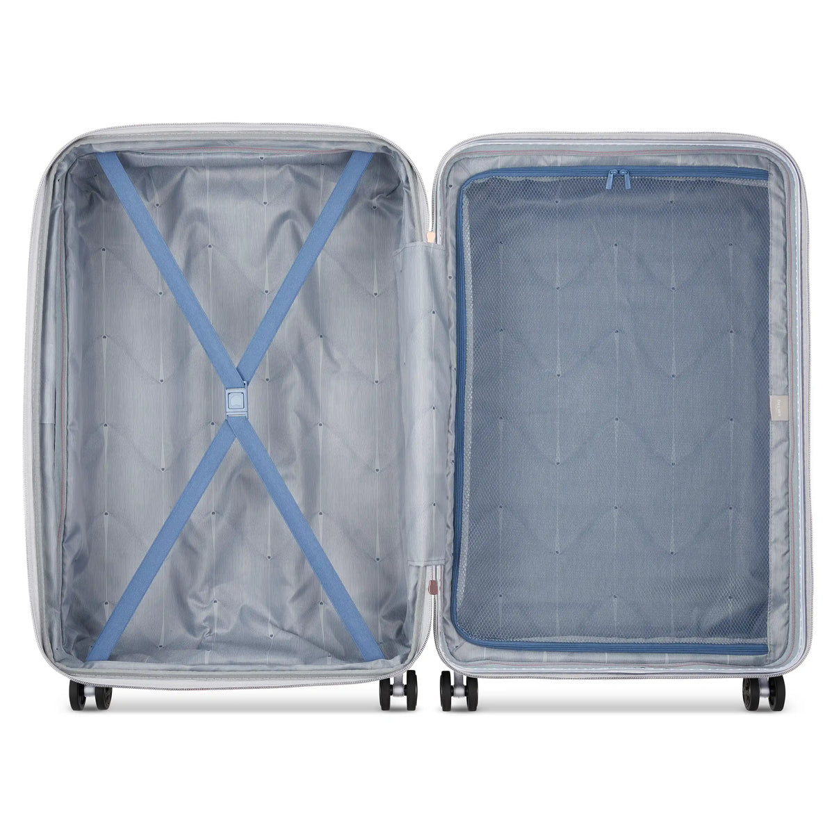 Delsey Cruise 3.0 Large Expandable Spinner in Platinum — interior view # color_Platinum