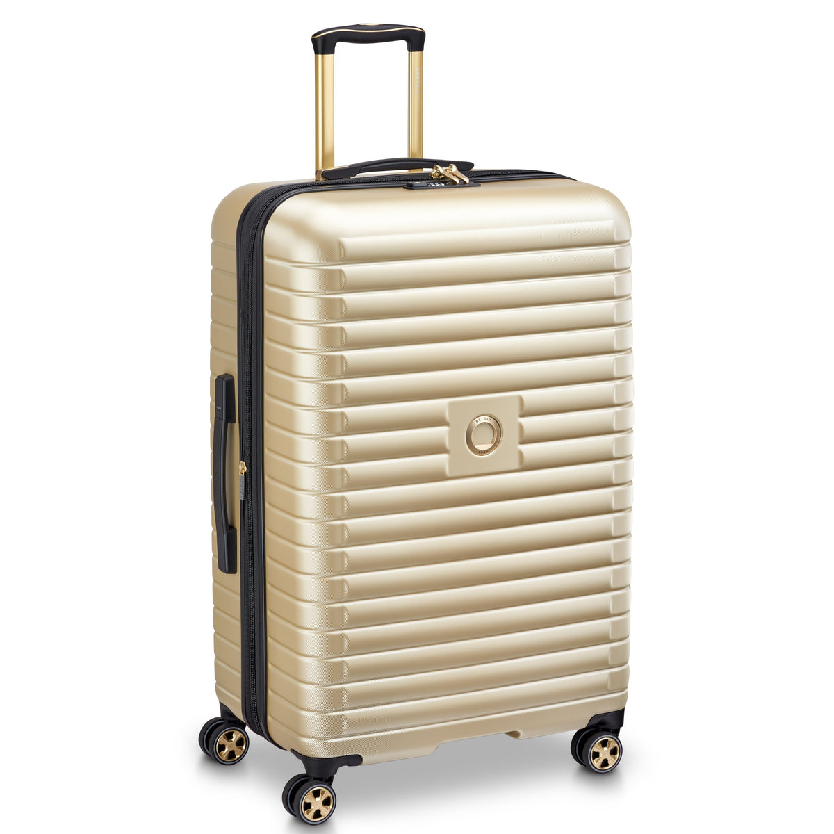 Delsey Cruise 3.0 Large Expandable Spinner in Limited Edition Gold — front view # color_Limited Edition Gold