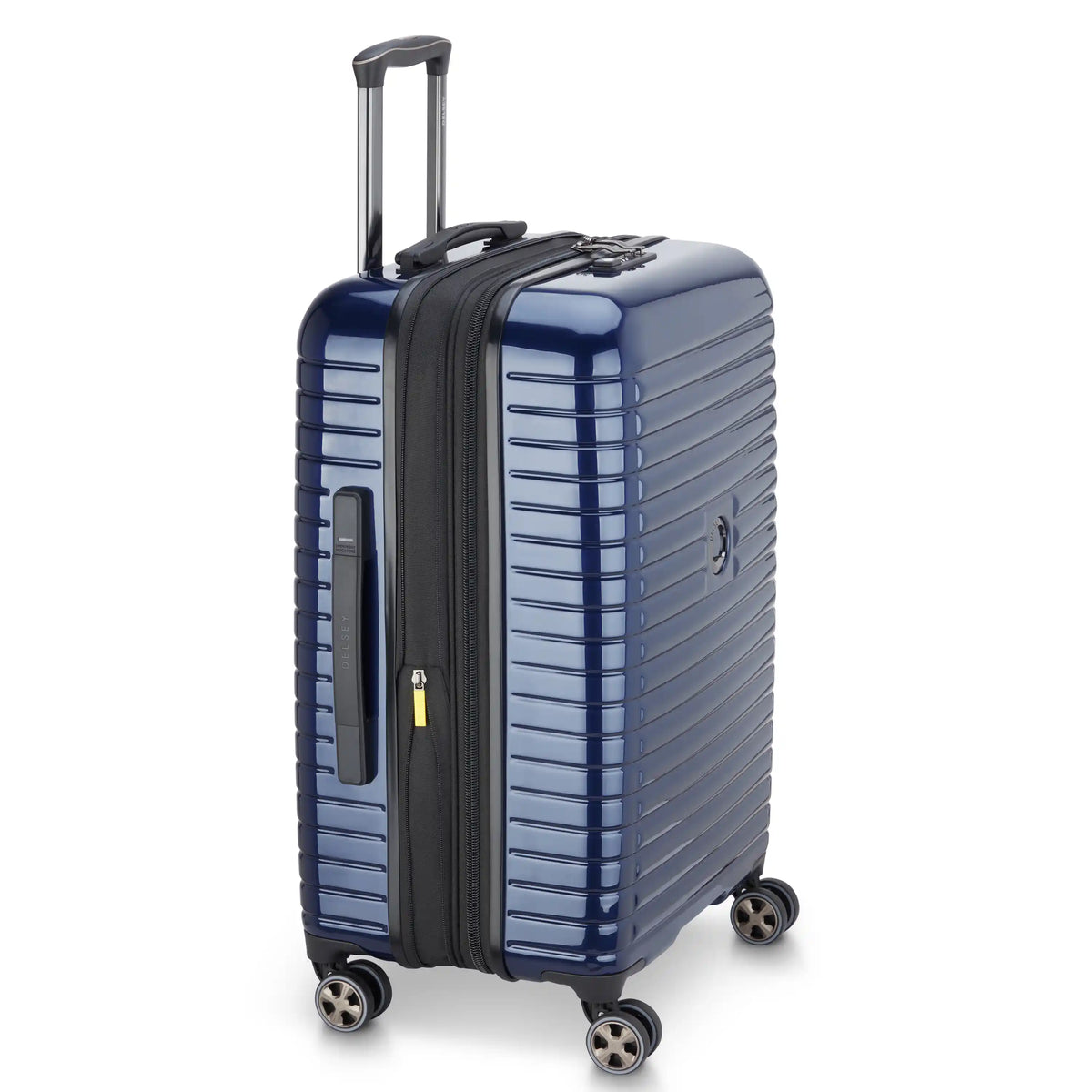 Delsey Cruise 3.0 Medium Expandable Spinner in Deep Sea Navy — angle view 2 # color_Deep Sea Navy