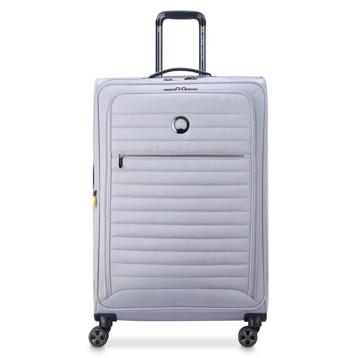 Delsey Cruise 3.0 Softside Large Expandable Spinner in Platinum — front view # color_Platinum
