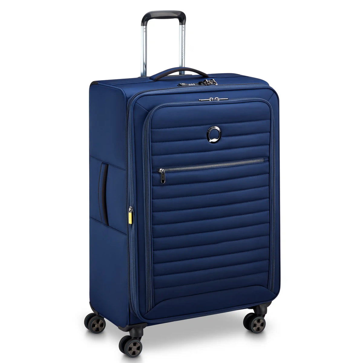 Delsey Cruise 3.0 Softside Large Expandable Spinner in Deep Sea Navy — angle view 2 # color_Deep Sea Navy