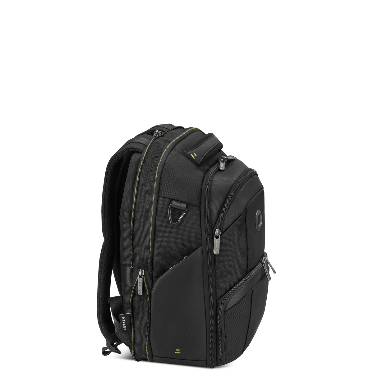 Delsey DLC Pro 15-Inch Laptop Backpack in Black — angle view 3 # color_Black