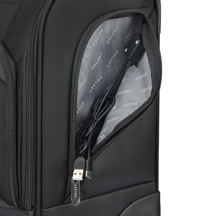 Delsey DLC Pro 4-Wheeled Underseater in Black — detail view 2 # color_Black