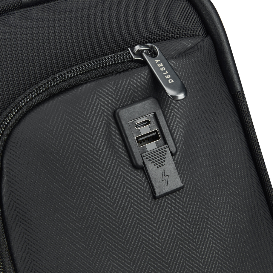 Delsey DLC Pro 4-Wheeled Underseater in Black — detail view 4 # color_Black