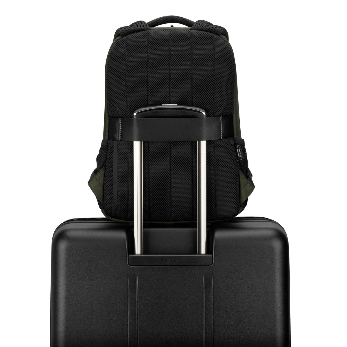 Delsey DLC 2.0 15-Inch Laptop Backpack in Olive — detail view 3