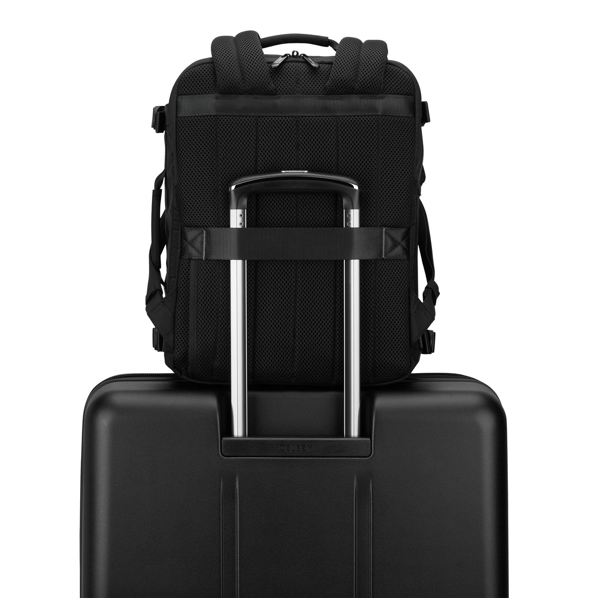 Delsey DLC 2.0 Carry-On Underseater Backpack in Black — detail view 3